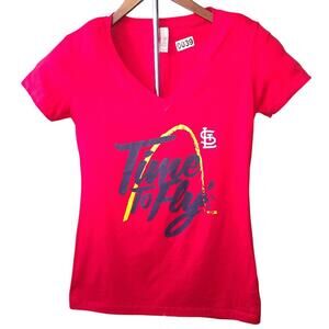 St. Louis Cardinals 'Time to Fly' V-Neck T-Shirt - Size Medium